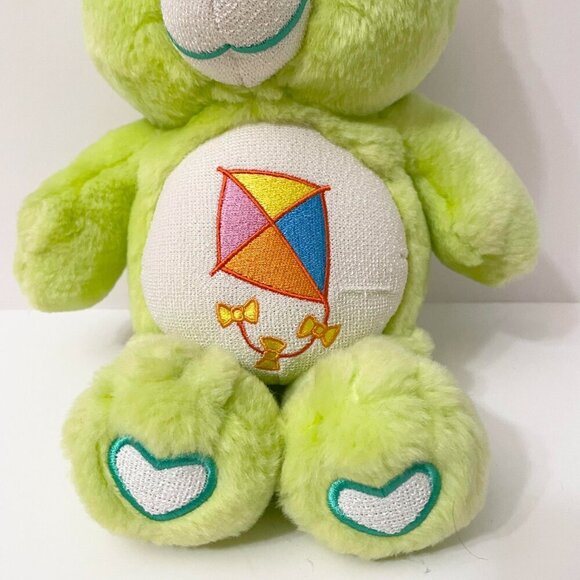 2004 Care Bears Do Your Best Green Kite Plush Toy 12 Inch Stuffed Toy - Picture 3 of 16